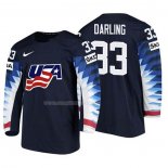 Maglia Hockey USA Scott Darling 2018 Iihf World Championship Giocatore Nero