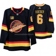 Maglia Hockey Vancouver Canucks Brock Boeser 50 Anniversario 90's Flying Skate Nero