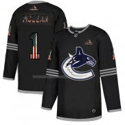 Maglia Hockey Vancouver Canucks Mclean 2020 USA Flag Nero2