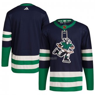 Maglia Hockey Vancouver Canucks Reverse Throwback Autentico Blank Blu