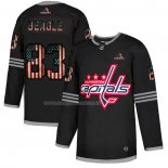 Maglia Hockey Washington Capitals Beagle 2020 USA Flag Nero Rosso