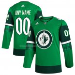Maglia Hockey Winnipeg Jets 2023 St. Patrick's Day Autentico Personalizzate Verde