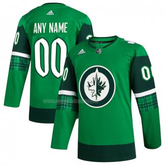 Maglia Hockey Winnipeg Jets 2023 St. Patrick's Day Autentico Personalizzate Verde