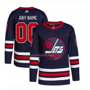 Maglia Hockey Winnipeg Jets Personalizzate Alternato 2021-22 Blu