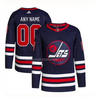 Maglia Hockey Winnipeg Jets Personalizzate Alternato 2021-22 Blu