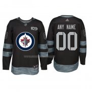 Maglia Hockey Winnipeg Jets Personalizzate Nero