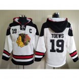 Felpa con Cappuccio Chicago Blackhawks Jonathan Toews Bianco