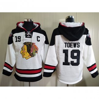 Felpa con Cappuccio Chicago Blackhawks Jonathan Toews Bianco