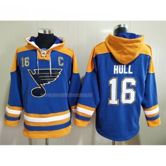 Felpa con Cappuccio St. Louis Blues Brett Hull Blu