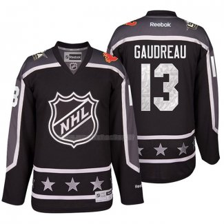 Maglia Hockey 2017 All Star Calgary Flames Johnny Gaudreau Nero