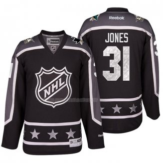 Maglia Hockey 2017 All Star San Jose Sharks Martin Jones Nero