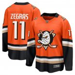 Maglia Hockey Anaheim Ducks Trevor Zegras Home Premier Breakaway Arancione