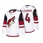 Maglia Hockey Arizona Coyotes Niklas Hjalmarsson 2018 Season Centennial Patch Team Road Bianco