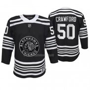 Maglia Hockey Bambino Chicago Blackhawks Corey Crawford Premier Alternato Nero