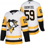 Maglia Hockey Bambino Pittsburgh Penguins Jake Guentzel 2018 Autentico Away Bianco