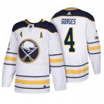 Maglia Hockey Buffalo Sabres Josh Gorges 2018 New Season Team Road Bianco