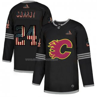 Maglia Hockey Calgary Flames Conroy 2020 USA Flag Nero