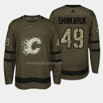 Maglia Hockey Calgary Flames Hunter Shinkaruk 2018 Salute To Service Verde Militare
