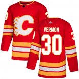 Maglia Hockey Calgary Flames Mike Vernon Alternato Autentico Rosso