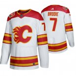 Maglia Hockey Calgary Flames T. J. Brodie 2019 Heritage Classic Autentico Bianco