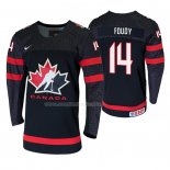 Maglia Hockey Canada Jean Luc Foudy 2019 Hlinka Gretzky Cup Nero