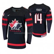 Maglia Hockey Canada Jean Luc Foudy 2019 Hlinka Gretzky Cup Nero