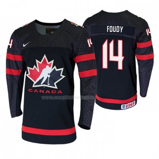 Maglia Hockey Canada Jean Luc Foudy 2019 Hlinka Gretzky Cup Nero