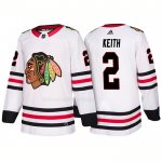 Maglia Hockey Chicago Blackhawks Duncan Keith Away 2018 Bianco