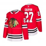 Maglia Hockey Chicago Blackhawks Laurent Dauphin Home Autentico 2018 Rosso