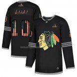 Maglia Hockey Chicago Blackhawks Patrick Sharp 2020 USA Flag Nero