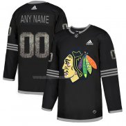 Maglia Hockey Chicago Blackhawks Personalizzate Black Shadow Nero
