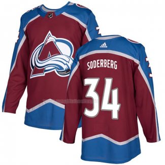 Maglia Hockey Colorado Avalanche Carl Soderberg Home Autentico Rosso
