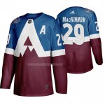 Maglia Hockey Colorado Avalanche Nathan Mackinnon 2020 Stadium Series Blu
