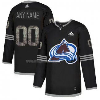 Maglia Hockey Colorado Avalanche Personalizzate Black Shadow Nero