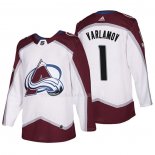 Maglia Hockey Colorado Avalanche Semyon Varlamov 2018 Bianco
