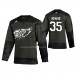 Maglia Hockey Detroit Red Wings Jimmy Howard 2019 Veterans Day Camuffamento