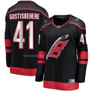 Maglia Hockey Donna Carolina Hurricanes Shayne Gostisbehere Home Breakaway Nero