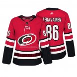 Maglia Hockey Donna Carolina Hurricanes Teuvo Teravainen Autentico Giocatore Rosso