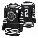 Maglia Hockey Donna Chicago Blackhawks Duncan Keith Premier Alternato Nero