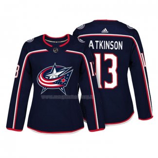 Maglia Hockey Donna Columbus Blue Jackets Cam Atkinson Autentico Giocatore Blu
