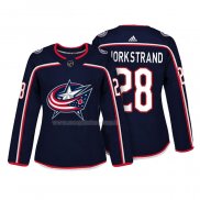 Maglia Hockey Donna Columbus Blue Jackets Oliver Bjorkstrand Autentico Giocatore Blu