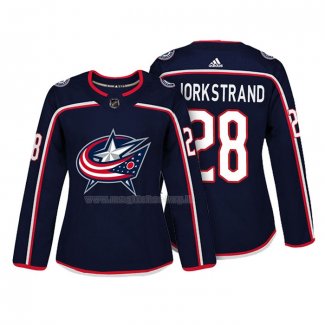 Maglia Hockey Donna Columbus Blue Jackets Oliver Bjorkstrand Autentico Giocatore Blu