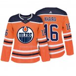 Maglia Hockey Donna Edmonton Oilers Jujhar Khaira Autentico Giocatore Arancione