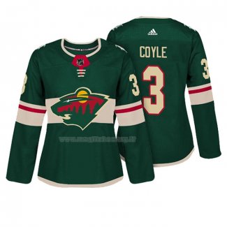 Maglia Hockey Donna Minnesota Wild Charlie Coyle Autentico Giocatore Verde