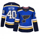 Maglia Hockey Donna St. Louis Blues Carter Hutton Autentico Giocatore Blu