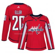Maglia Hockey Donna Washington Capitals Lars Eller Home Autentico Giocatore Rosso
