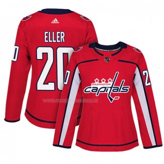 Maglia Hockey Donna Washington Capitals Lars Eller Home Autentico Giocatore Rosso