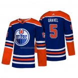 Maglia Hockey Edmonton Oilers Kevin Gravel Alternato Autentico Blu