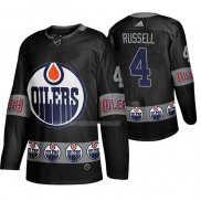 Maglia Hockey Edmonton Oilers Kris Russell Breakaway Nero
