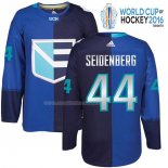 Maglia Hockey Europa Dennis Seidenberg Premier 2016 World Cup Blu